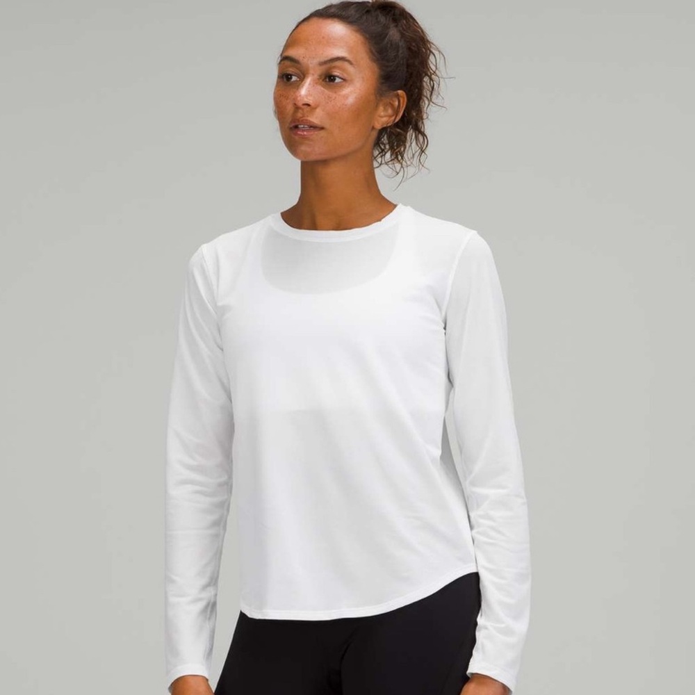 Lululemon Athletica White Long Sleeve Tee